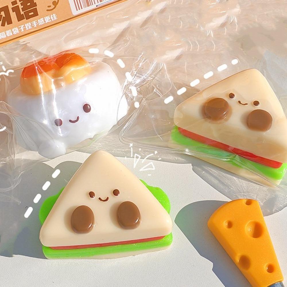 Kneading Simulation Sandwich Squeeze Toys Slow Rebound Food Play Fidget Toy  Office Staff