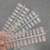 30Pcs Press On Nails French Tip Fake Nail Set Square Shape Reusable Stick-on For Women Girls Day Out