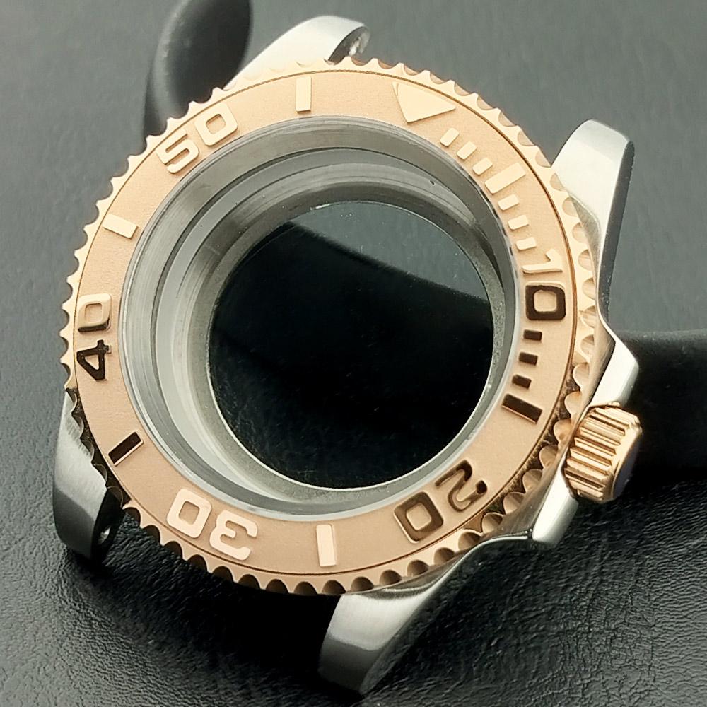 40mm Mechanical Watch Case for NH Series 35 36 38 Movement Yacht Design Style with Sapphire Crystal Watch Box Parts 7