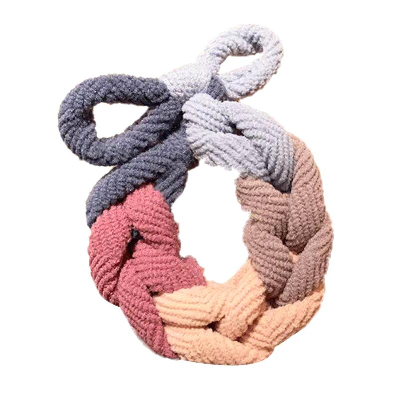 

Високоеластична косичка для волосся Мотузка Прикраса для волосся Осінньо-зимовий в’язаний бантик Кільце для волосся