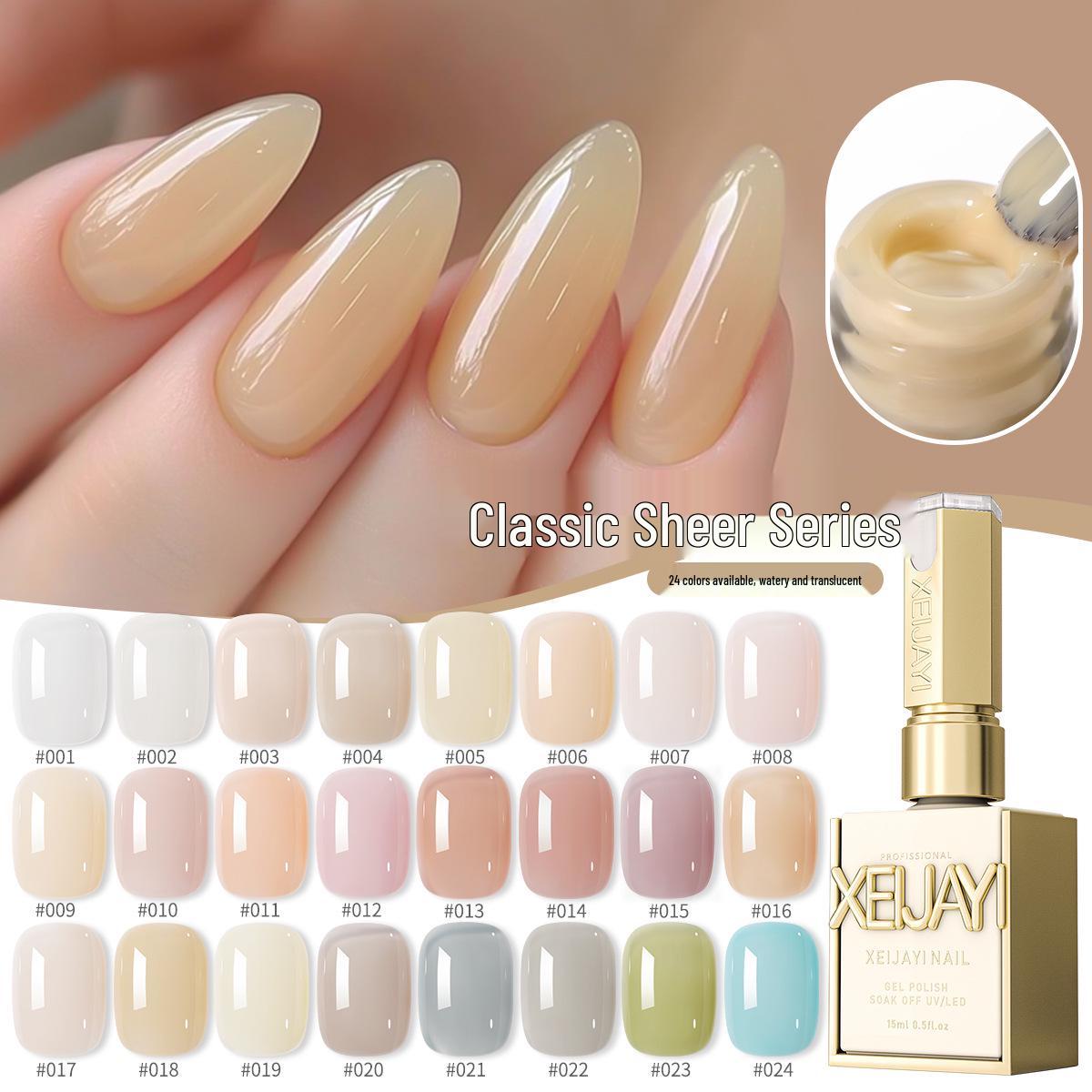 

2025 Classic Versatile Skin-Brightening Ice-Pink Gel Polish with Light Therapy