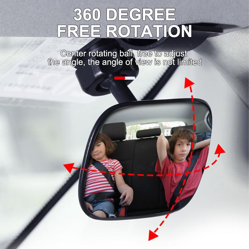 SEAMETAL Car Visor Clip Rearview Mirror Baby Kid Monitor Universal Clear View Auto Suction Cup Rear View Mirrors Interior Mirror