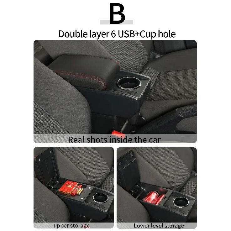 For peugeot 207 armrest box For peugeot 207 Car Armrest box Central Storage box Interior Dedicated Retrofit Car Accessories