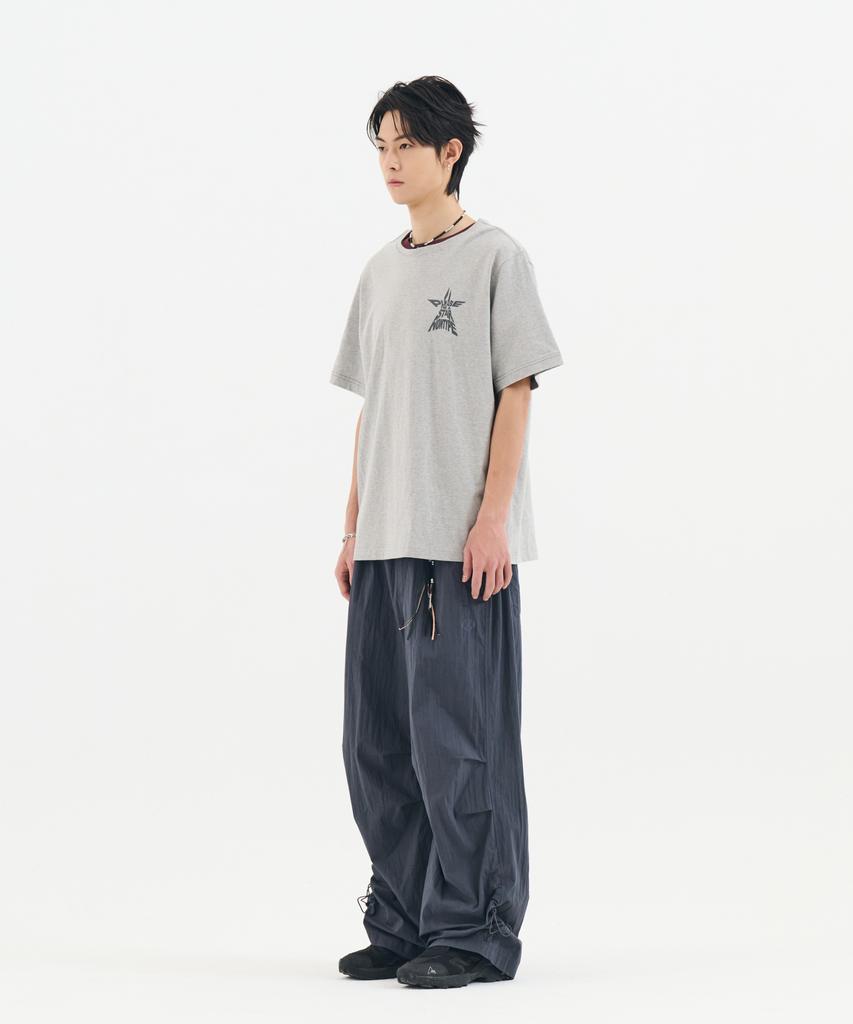 Nontaib Semi Overfit Star Graphic T-Shirt (Melange Grey)