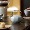 180ml Himmelblau Ru-Ofen Porzellan Hebegriff Teekanne Japanischer Tee-Infusionskrug Teekocher Mit Kugelöffnung Kung Fu Teegeschirr