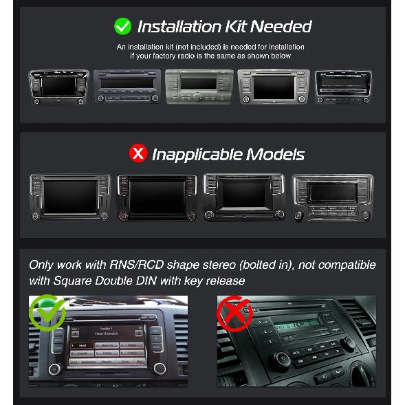 7" Car Stereo Android 14 For VW Volkswagen Jetta Passat Golf MK5 MK6 Apple Carplay GPS Navigation FM Radio WiFi SWC Head Unit BT