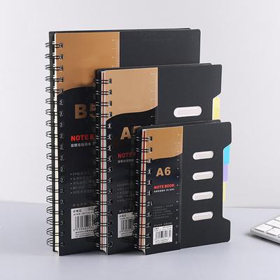 Spiral Notebook with Dividers Smooth Writing Premium Thickened Page Coil Ring A5/B5 Notebook Planner Office Supplies