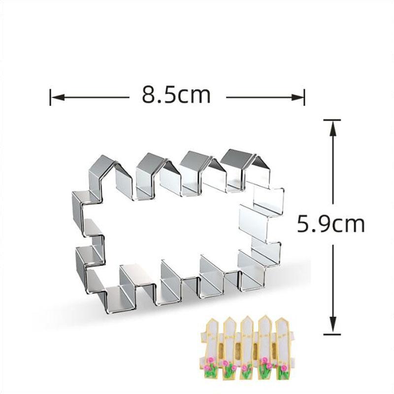 1pcs Patisserie Reposteria Cow Cattle Milk Fence Cookie Cutter Fondant Cake Decor Tool Plaste Cupcake Toppers Biscuit Mold Mould