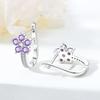 S925 Sterling Silver Purple Flower Series Earrings Hoop Earrings Women Jewelry Original Trendy Anniversary Gifts