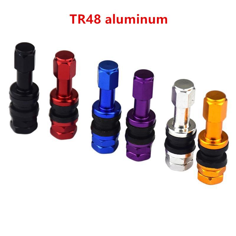 4pc Universal Bolt in Tire Valve Stems Chrome Metal High Pressure Brass Clamp in 45/90 DEGREE ANGLE TR416/48 for Car Vehicle Tire Chucks 1