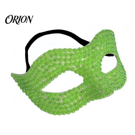 Unique Halloween Party Favors Half Face Masquerade Mask, Pearl Decor Venetian Exquisite Masks Elegant Costume Accessory for Stage Show Evening Banquet