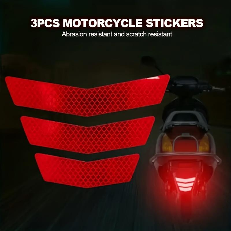 3 Pezzi Adesivi Riflettenti Notturni Adesivi per Carrozzeria Auto, Adesivi per Moto, Adesivi per Casco, Strisce Riflettenti per Veicoli Elettrici, Adesivi di Avvertimento per Auto