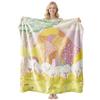 Soft Fleece Blanket With Starry Sky Print Camping Sofa Napping Air Conditioning Use Customizable Design