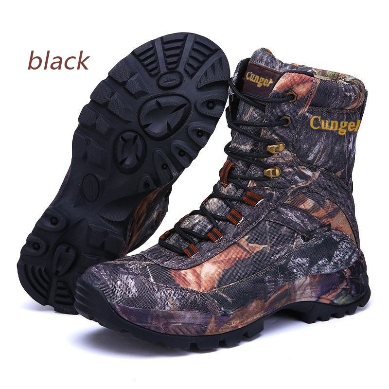 Herren Camouflage Jagdstiefel wasserdichte Wanderstiefel rutschfest leicht atmungsaktiv langlebig Outdoor-Schuhe hochgeschnitten Angeln Wandern