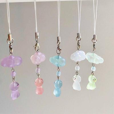 Teruterubozu Weer Fee Transparante Pop Sleutelhanger Mobiele Telefoon Riem