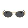 Versace Hollow temples metal oval sunglasses women's gold 8166702 O2264-O10028756_ONUL-gold 56