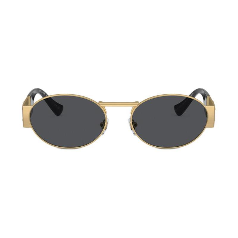 Versace Hollow temples metal oval sunglasses women's gold 8166702 O2264-O10028756_ONUL-gold 56