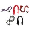 Faux Leather Horse Whip Two-Tone 8 Braiding Tails Whip Hangable Horse Training Whip Riding