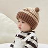 Niedliche bestickte Baby-Wintermütze Wolle gestrickt Säugling Mädchen Junge Mütze Winddicht Warm Kleinkind Kinder Schlupfmütze