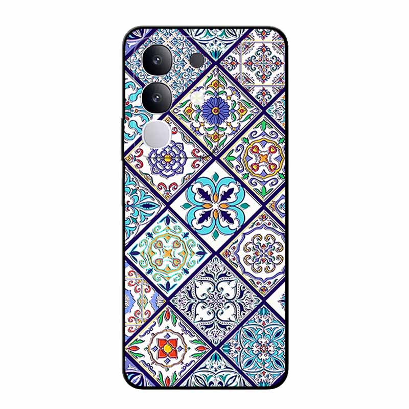 3D Emboss Case For Vivo Y300T V2445EA Relief Emboss Soft Silicone Covers For VIVO Y300t 2025 TPU Relief Emboss Funda Flower Capa