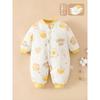 Clothes for Autumn and Winter, Thickened Cotton-Padded Romper for Boys and Girls, Pure Cotton Class a Jumpsuit, Outdoor Crawling Clothes, Winter Wear