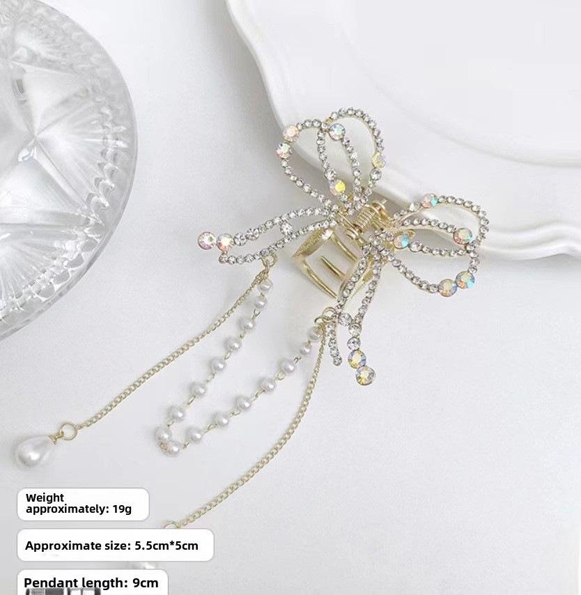 Metall Schmetterling Haarnadel mit Quastenanhänger - Elegantes Haaraccessoire für Frauen 2023