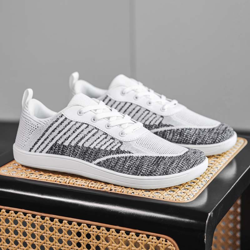 Men Barefoot Casual Flats Driving Shoes Black White Blue Wide Head Walking Shoes Yoga Fitness Shoes Large Size
