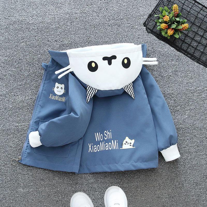 Loose Casual Hooded Rushing Coat Boys and Girls Jacket Spring Ball Thin Section of The Middle and Large Children Jacket Children's Outside