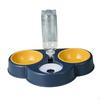 Automatic Gravity Waterer with Detachable Dual Bowl Feeder Big Capacity Water Fountain Dispenser Set