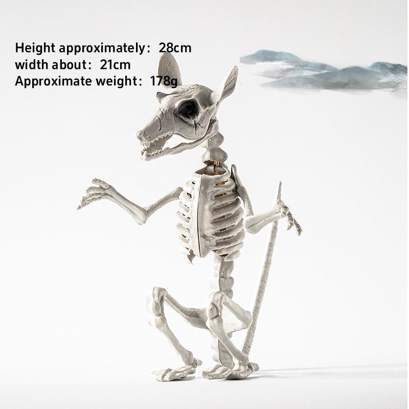 New Halloween Dog Skeleton Decoration Spooky Skeleton Animal Puppy Bones Skeleton Decoration For Halloween Indoor Outdoor