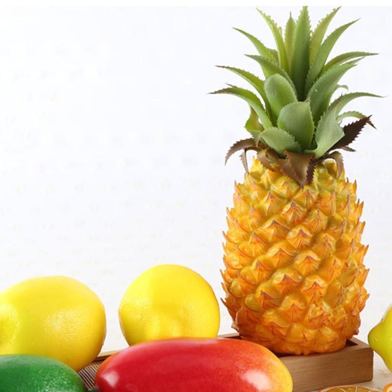 Large Artificial Pineapple Fruit Ornament Yellow Pineapples Decoration for Home and Retail Settings