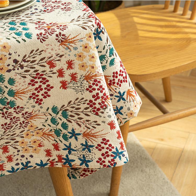 Charming French Country Floral & Bird Tablecloth - Light Green, Stain-Resistant, Wipeable for Kitchen, Dining Room, Parties, Holidays