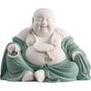 Handmade Ceramic Maitreya Buddha Figurine with Big Belly: Happy Laughing Buddha for Wealth and Home Décor