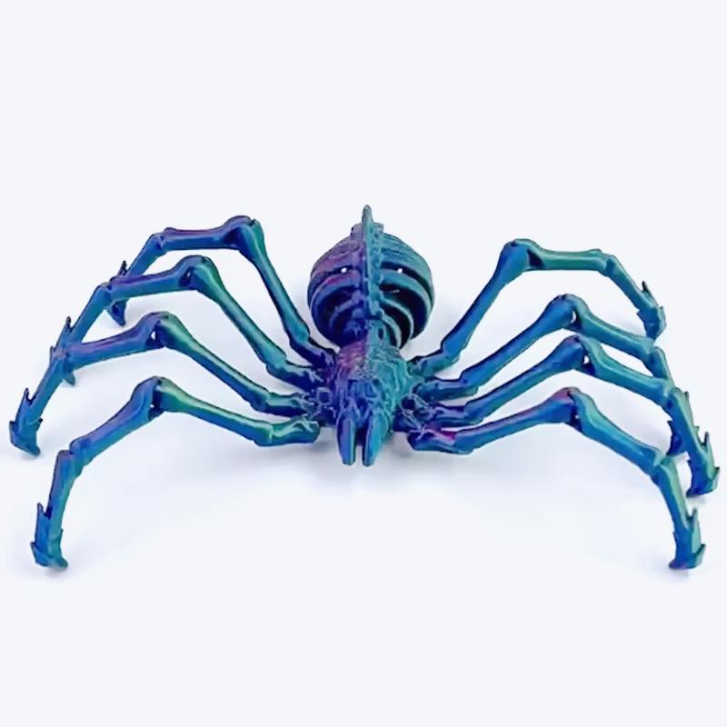 3D Printed Spider Movable Retractable Joint Fidget Toy Articulated Movable Elastic Spider Simulation Esktop Ornament Kid's Toy