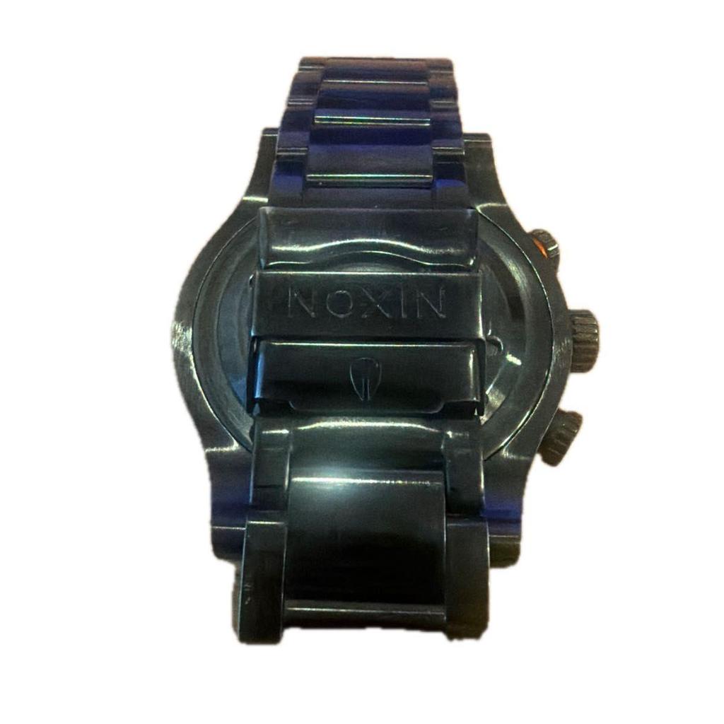 Used NIXON 48-20 Chronograph Men's Watch Black 200M Water Resistant