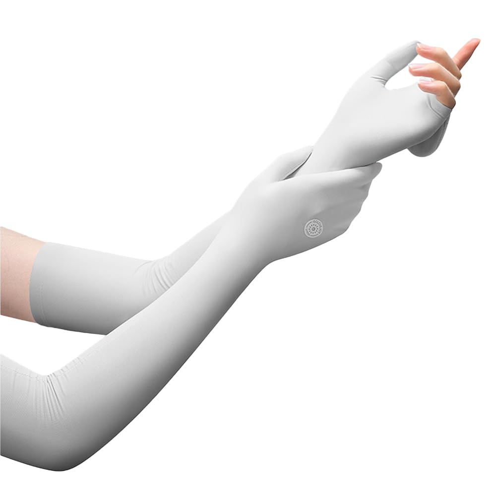 

Arm Mitten or More UV Upper Long Prevents Sunburn Sweat Quick UV Cool to the Perfect Arm Covers [Cooling Covers, Type, 99.9% Protection, UPF50+, Arm, серый
