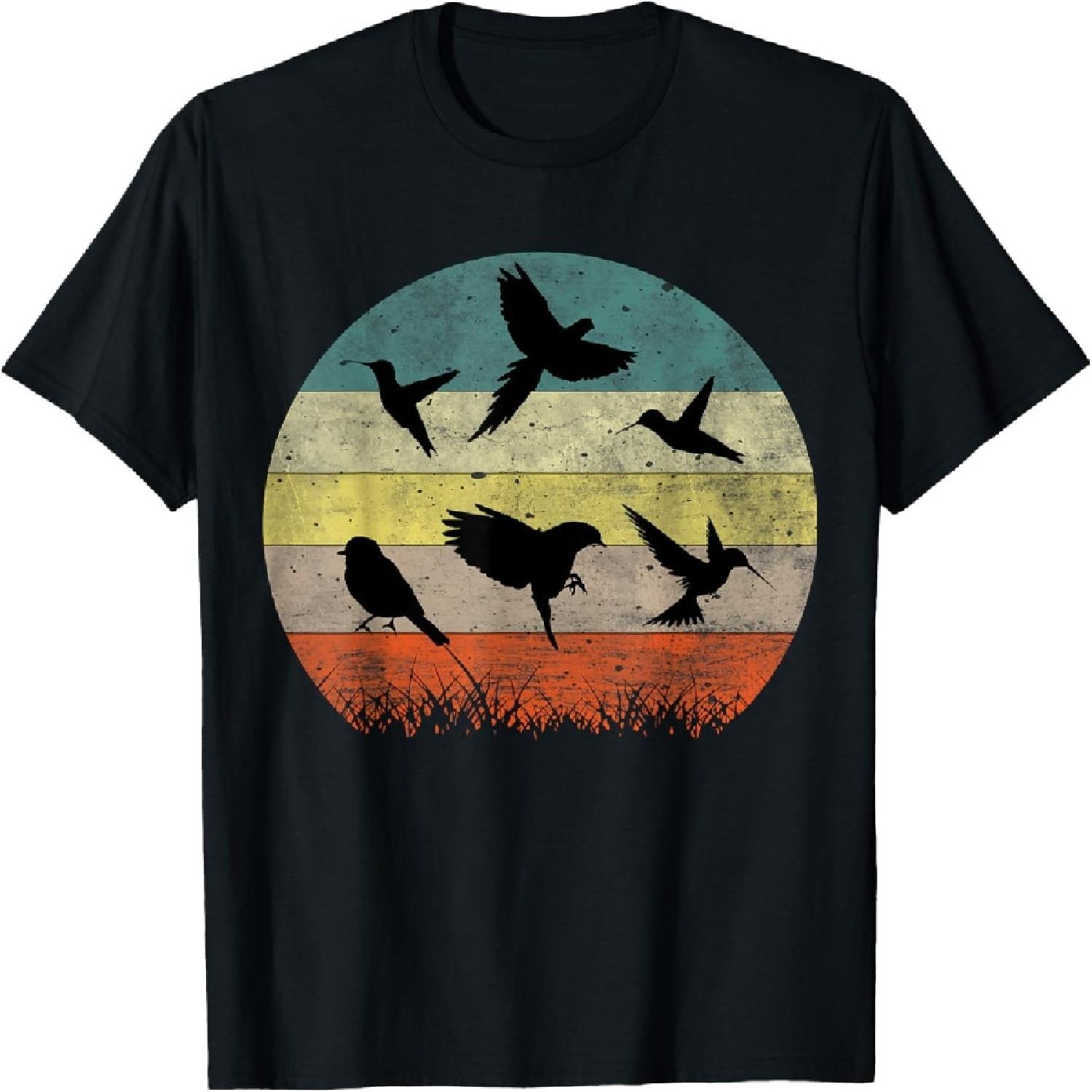 Vintage Birding Bird Watching Funny Bird Watcher Bird T-Shirt XXXXXL разноцветный