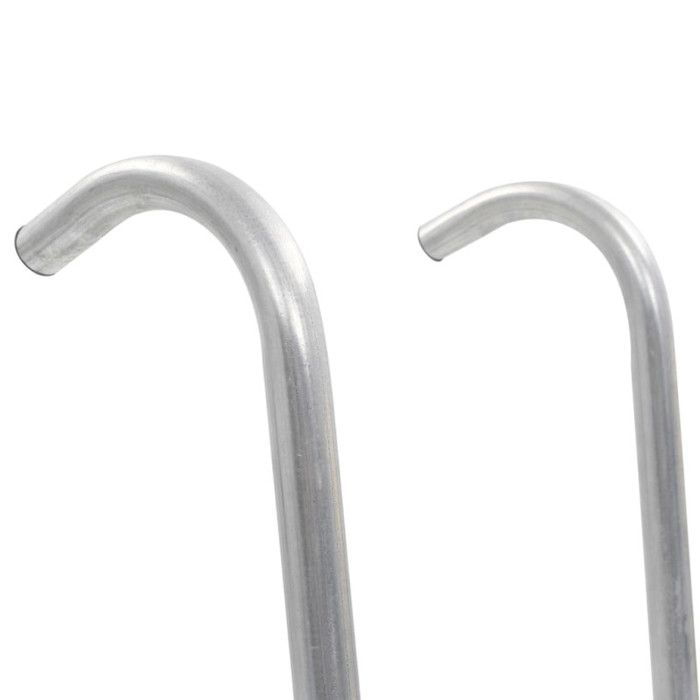VidaXL Échelle de trampoline à 2 marches Acier Argenté 102,6 cm