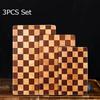 3PCS Bamboo Cutting Board Durable Wood Cutting Boards for Kitchen Chopping Board Solid Wood Non-slip Cut Vegetable Fruit Board