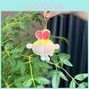 Bunny Fluffy Peach Ear Plush Keychain Cute Dog Design Fun Accessory For Purses