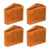 4-Pack Ladder Non Slip Feet Attic Ladder Leg Protector Trapezoid Pads Furniture Foot Rubber Pads for Accessories Replacement Kit