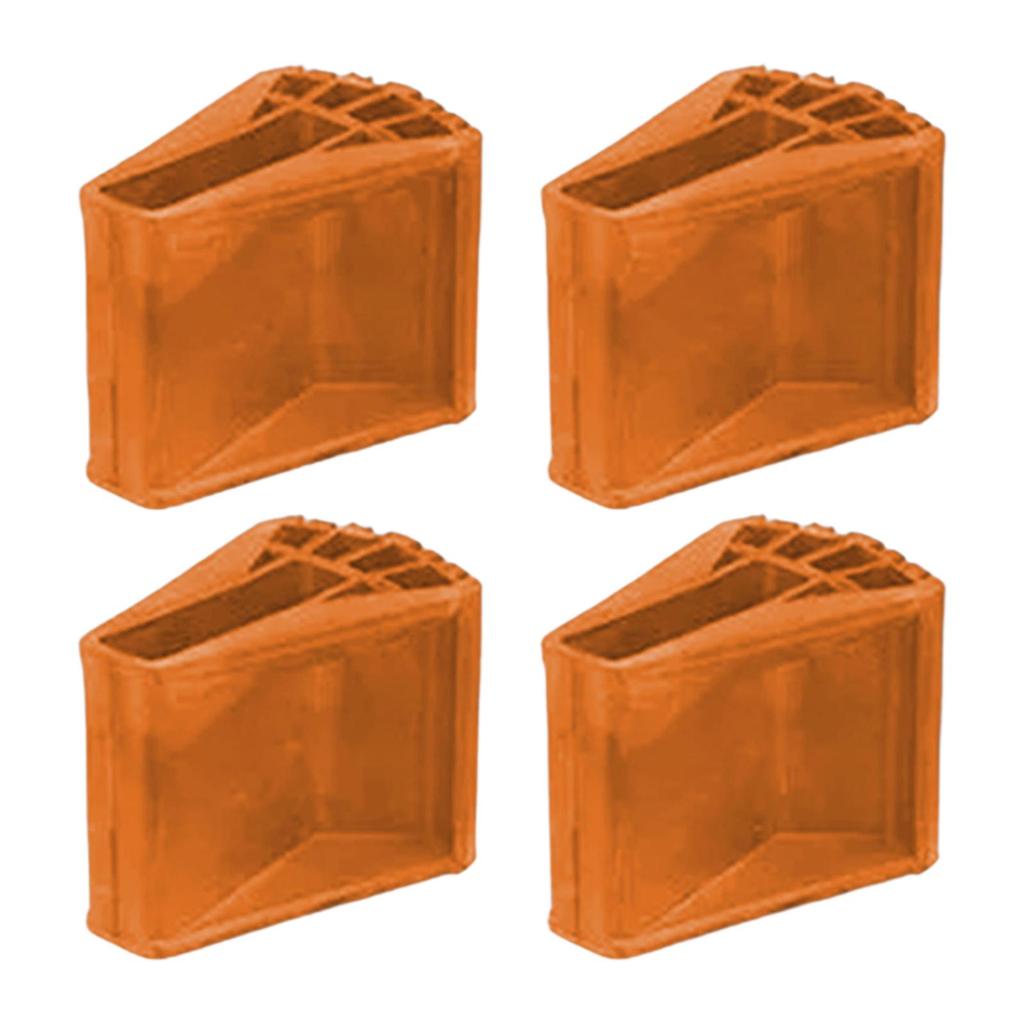 4-Pack Ladder Non Slip Feet Attic Ladder Leg Protector Trapezoid Pads Furniture Foot Rubber Pads for Accessories Replacement Kit