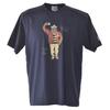 Sinacova Men's King Size Short Sleeve Crew Neck T-Shirt, 100% Cotton Jersey, Captain Anchor Design, 24120586 (Navy)