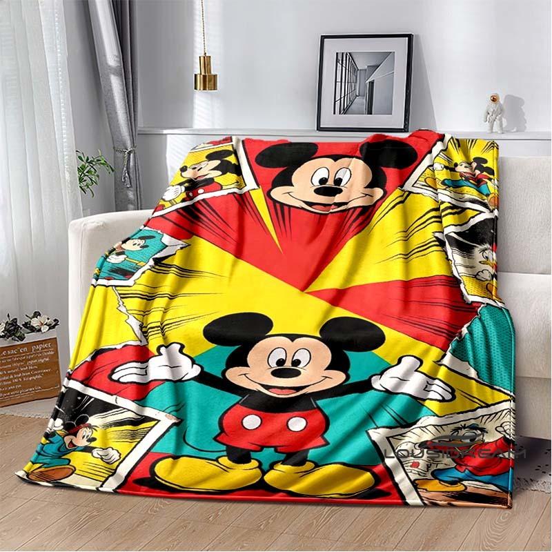 Die Mickey Maus Cartoon-Decke ist flauschig und weich, geeignet für Kinder und Erwachsene und perfekt für Zuhause, Reisen, Camping an