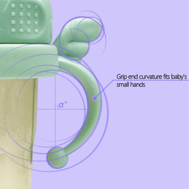 Milk Bottle Handle for Baby, Encourages Independent Drinking Secure Grip Bottle Attachment for Hegen Replacement