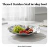Decorative Bowl with Wave Rim Mirror Finish Serving for Hosts