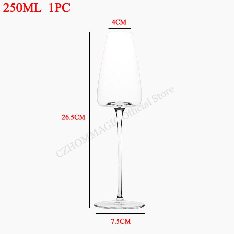 4/2/1Pcs Crystal Goblet Red Wine Glass Cup Kitchen Tool Drinkware Champagne Glasses Bordeaux Burgundy Wedding Square Party Gifts