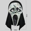 Angstaanjagende Schreeuw Gebarsten Masker Halloween Kostuum Horror Feest Gezichtsbedekking Accessoire