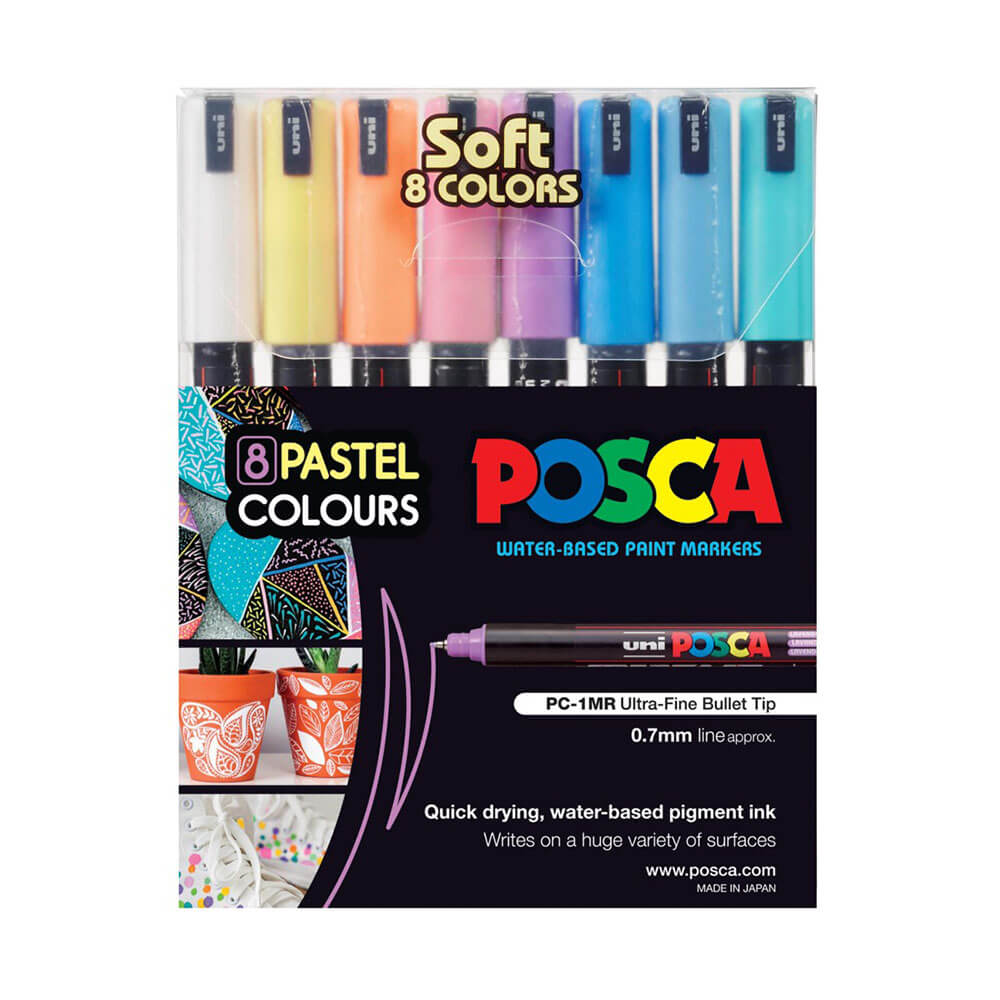 Uni Posca Extra Feine Spitze Lackmarker (8er-Packung)