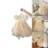 Girl Summer Dress With Tulle Fabric For Toddlers Kids Age 3 To 8 Years